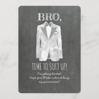 Getting Hitched - Suit Up - Funny Groomsman Invite