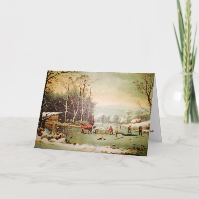 Getting Ice Greeting Card (Front)