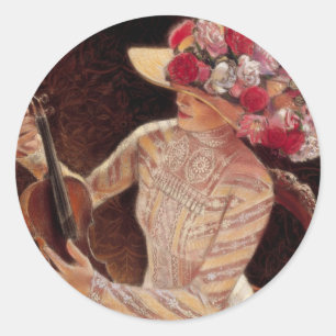 "Getting in Tune" by Sue Halstenberg Classic Round Sticker