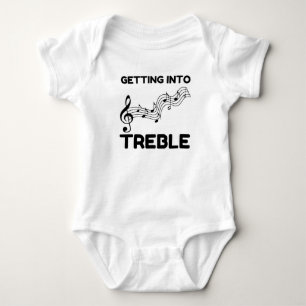 Getting into treble funny baby bodysuit