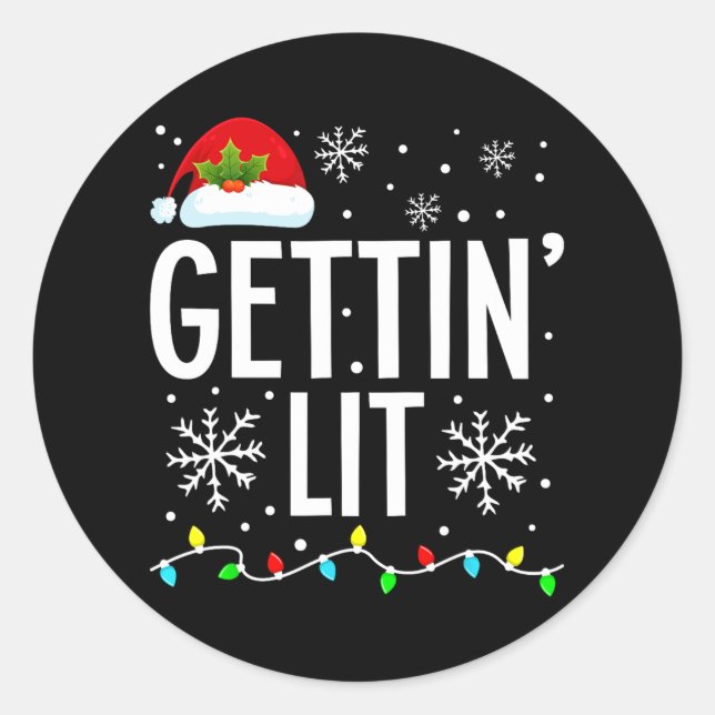 Getting Lit Bride Squad Bachelorette Bridal Party  Classic Round Sticker (Front)