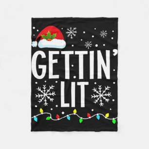 Getting Lit Bride Squad Bachelorette Bridal Party Fleece Blanket