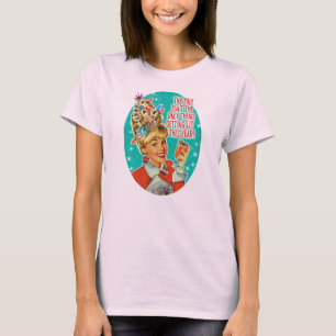 Getting Lit For Christmas Girl - Retro T Shirt
