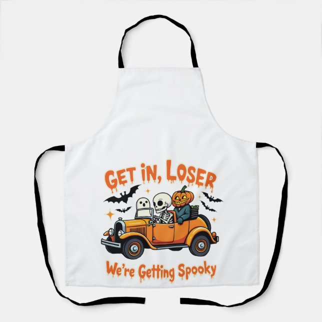 Getting Loser We're Getting Spooky Halloween  Apron (Front)
