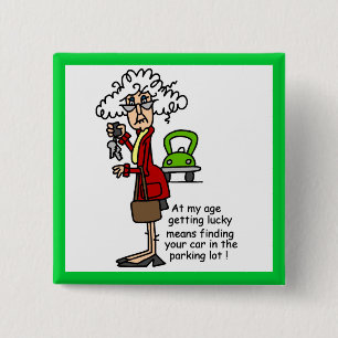 Getting Lucky Humour 15 Cm Square Badge