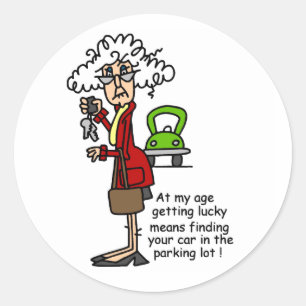 Getting Lucky Humour Classic Round Sticker