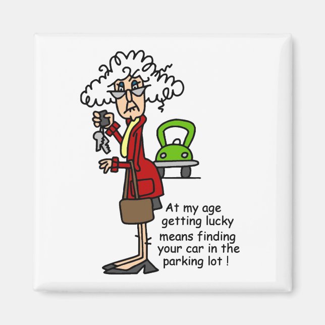 Getting Lucky Humour Magnet (Front)