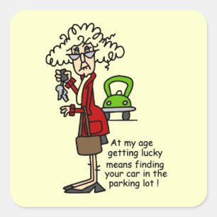 Getting Lucky Humour Square Sticker