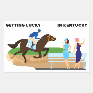 Getting Lucky in Kentucky Rectangular Sticker