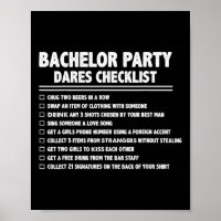 Getting Married Groom Funny Bachelor Checklist Par