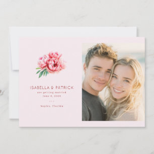 Getting Married Joyful Pink Floral Save The Date