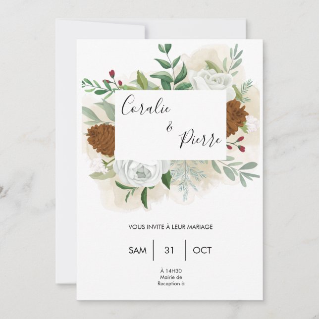 Getting married - nature forest invitation (Front)
