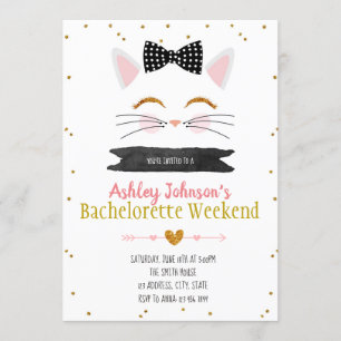 Getting meow bachelorette invitation