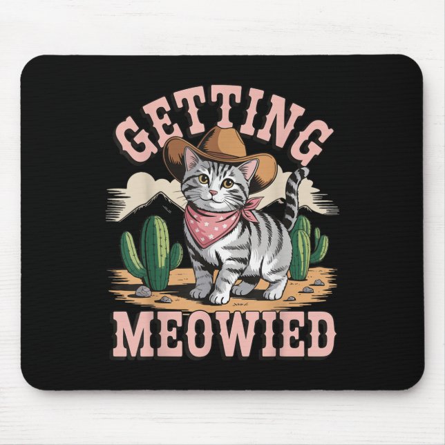 Getting Meowied Bachelorette  Mouse Mat (Front)
