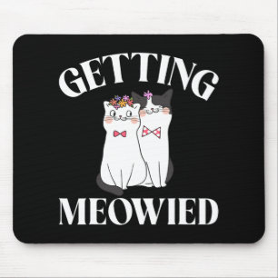 Getting Meowied Bride  Mouse Mat