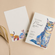 Getting Meowied Cat Bachelorette  Party Invitation