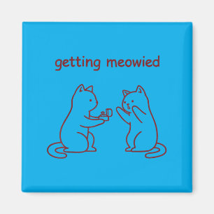 Getting Meowied Cat Wedding Engagement Proposal Magnet