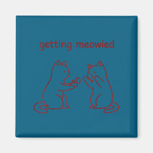 Getting meowied cat wedding engagement proposal magnet