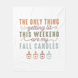 Getting My Fall Candles Fleece Blanket