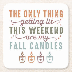Getting My Fall Candles Square Paper Coaster