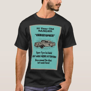 Getting Old 50th Birthday Joke Vintage Car Funny T-Shirt