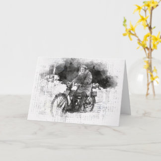 Getting Old Biker Birthday Card