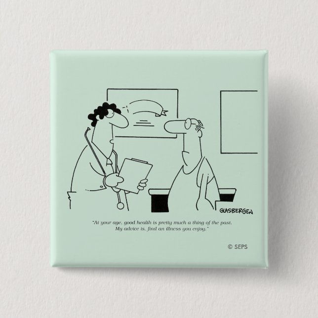 Getting Older 15 Cm Square Badge (Front)