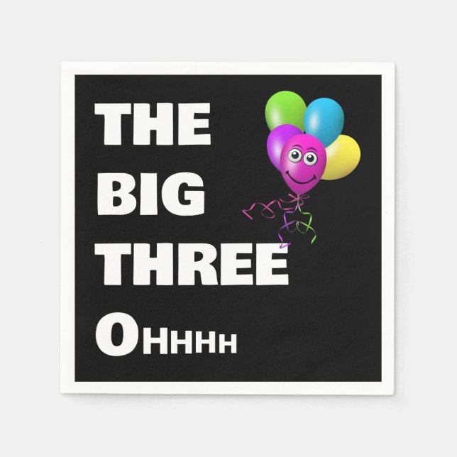 Getting Older 30th Birthday Party Humour  Napkin (Front)