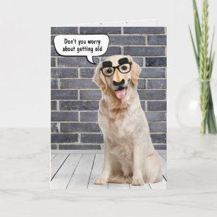 Getting Older Birthday Golden Retriever Card