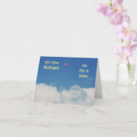 "GETTING OLDER BIRTHDAY HUMOR, GO FLY A KITE" CARD