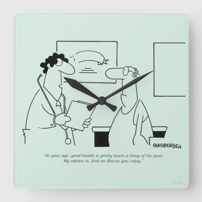 Getting Older Square Wall Clock (Front)