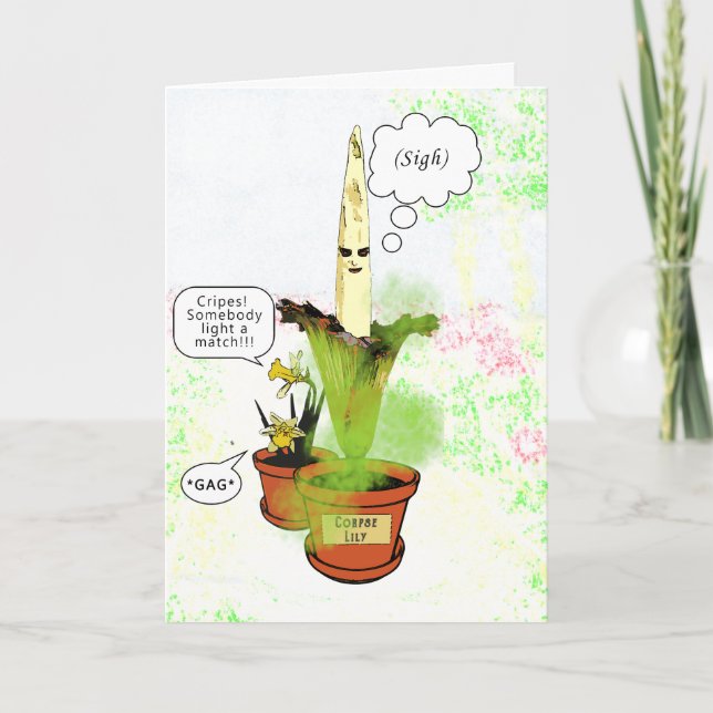 Getting Older Stinks Funny Flower Birthday Card (Front)