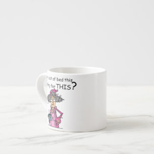 Getting Out of Bed Humour Espresso Cup