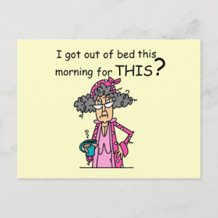 Getting Out of Bed Humour Postcard
