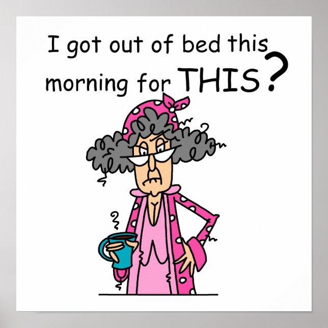 Getting Out of Bed Humour Poster (Front)