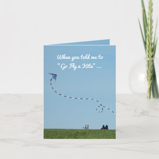 Getting over a Break-up "Go Fly a Kite" beautiful Card (Front)