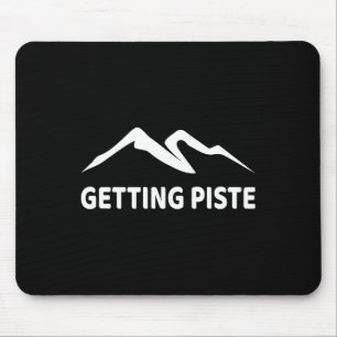 Getting Piste Funny Apres Ski Skier Snowboarding S Mouse Mat