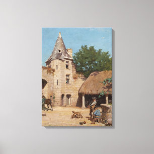 Getting Ready for the Hunt (by Paul Peel) Canvas Print