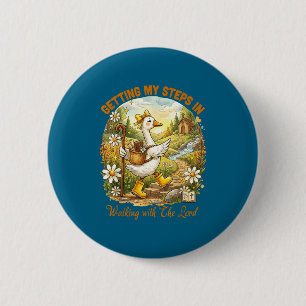 Getting steps in walking with the lord christianGe 6 Cm Round Badge