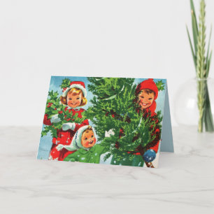 Getting The Christmas Tree Christmas Card