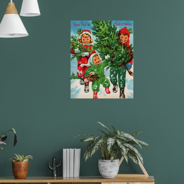 Getting The Christmas Tree Poster (Living Room 1)