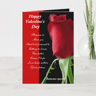 Getting to know you valentines holiday card