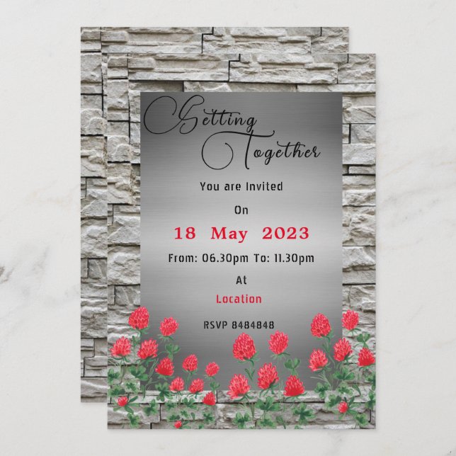 Getting together  invitation (Front/Back)