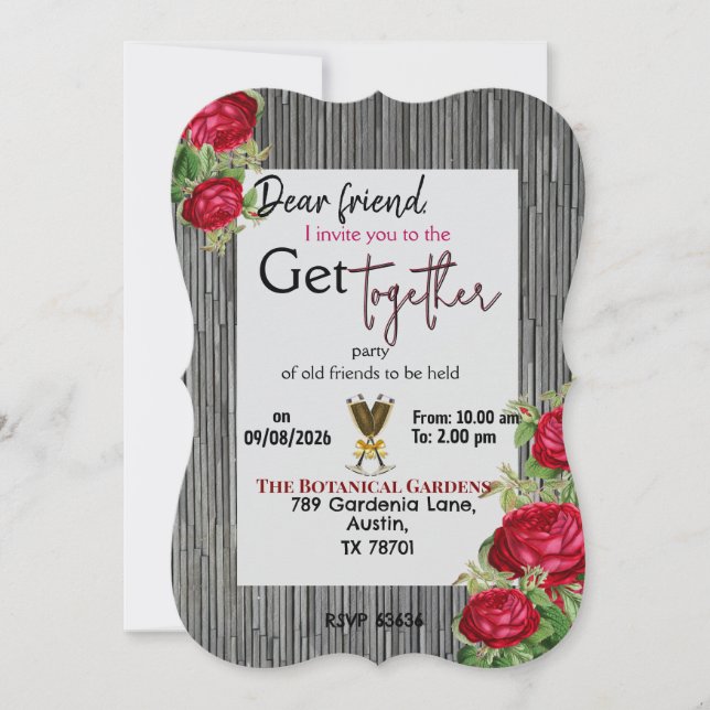 Getting together invitation (Front)