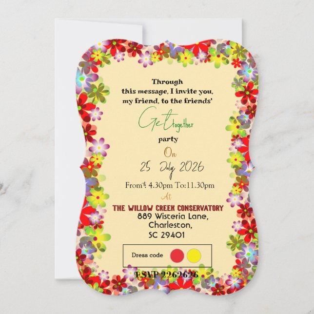 Getting together invitation (Front)