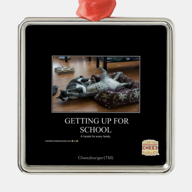 Getting Up For School Metal Tree Decoration (Front)