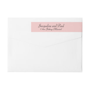 Getting Wedding Rose Pastel Wrap Around Label