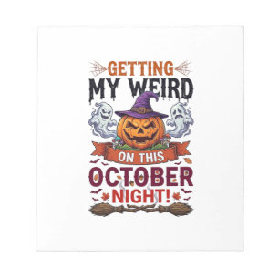 Getting Weird Halloween Pumpkin Ghosts Witch Hat_1 Notepad