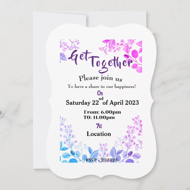 Gettogether  invitation (Front)