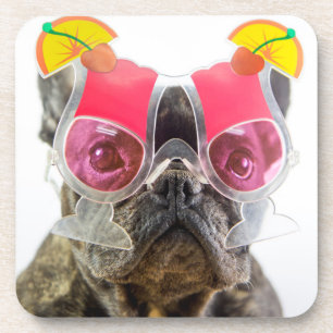 Getty Images Dog With Cocktail Glasses Coaster